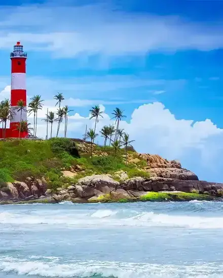Lighthouse beach at Kovalam, Kerala