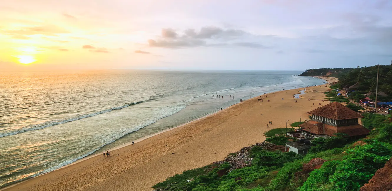 Red laterite cliffs above Varkala beach